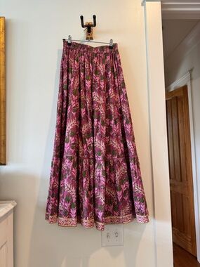 Clara the Label Women's Floral Tiered Maxi Skirt size s